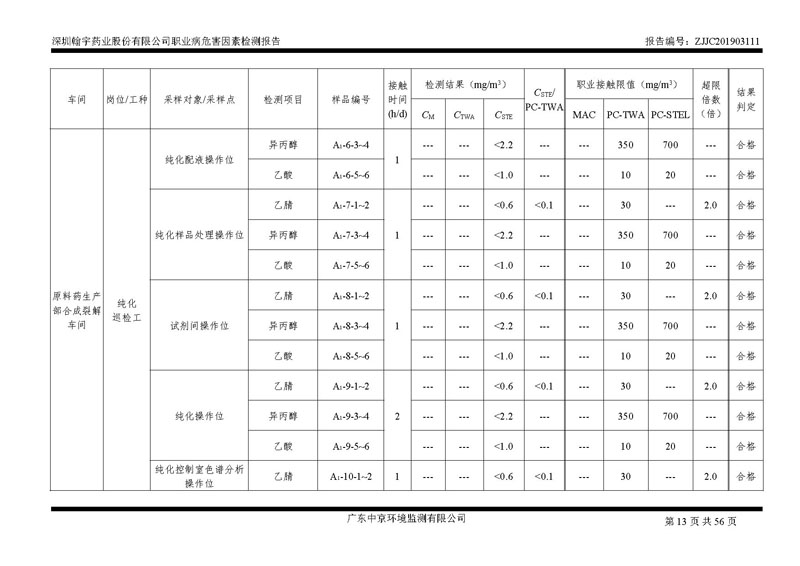_深圳翰宇药业股份有限公司南山定期检测报告_页面_13